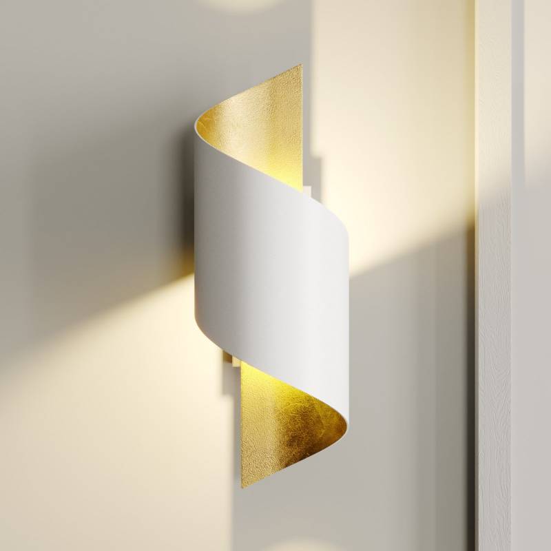 Lindby Metall Led Wandleuchte Desirio Leuchte Wandlampe Flurleuchte G9 Weiß Gold B-Ware von Lindby