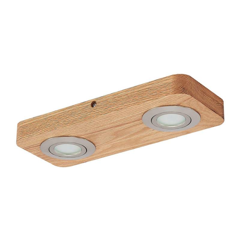 Lindby Mikari Led Deckenlampe Deckenlampe Deckenstrahler Deckenlicht Holz 2 Fl B-Ware von Lindby