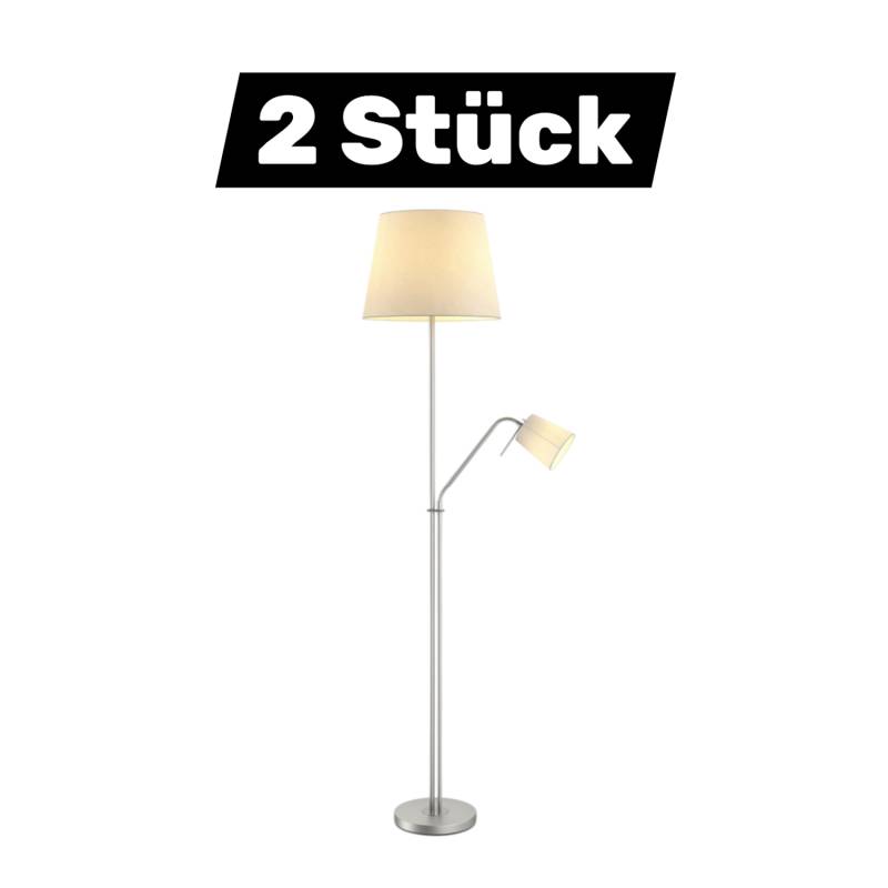 Lindby Nantwin Stehleuchte Stehlampe Standleuchte Standlampe Weiß 2 Stück B-Ware von Lindby