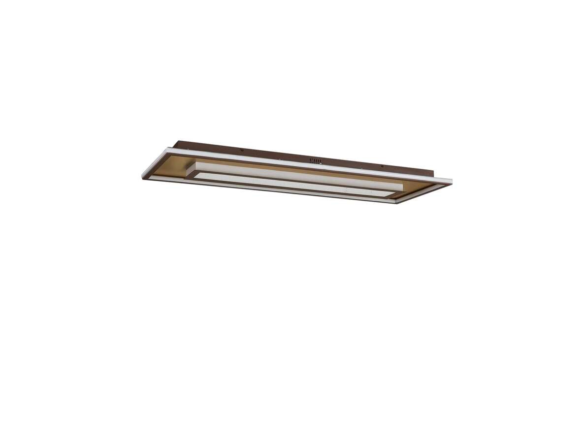 Lindby - Pekela Square LED Deckenleuchte 110x40 Rust/Matt Gold Lindby von Lindby