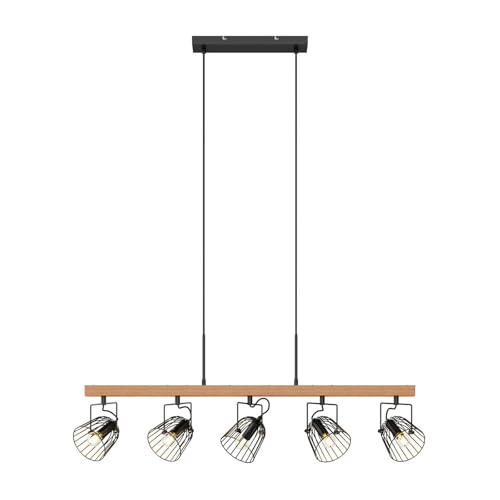 Lindby Pendelleuchte 'Adalin' (Modern) aus Holz u.a. für Wohnzimmer & Esszimmer (5 flammig, E14) - Deckenlampe, Esstischlampe, Hängelampe, Hängeleuchte, Wohnzimmerlampe von Lindby