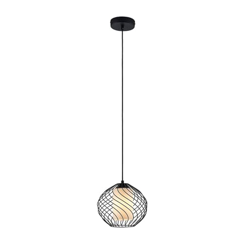 Lindby Pendelleuchte Cedrice (Retro, Vintage Antik) in Schwarz aus Metall (1 flammig E27) - Deckenlampe Esstischlampe Hängelampe Hängeleuchte Wohnzimmerleuchte von Lindby