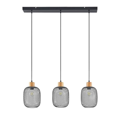 Lindby Pendelleuchte 'Djuna' (Skandinavisch) in Schwarz aus Metall u.a. für Wohnzimmer & Esszimmer (3 flammig, E27) - Deckenlampe, Esstischlampe, Hängelampe, Hängeleuchte, Wohnzimmerlampe von Lindby