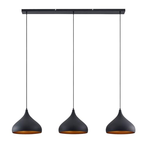 Lindby Pendelleuchte 'Elamira' (Modern) in Schwarz aus Metall u.a. für Wohnzimmer & Esszimmer (3 flammig, E27) - Deckenlampe, Esstischlampe, Hängelampe, Hängeleuchte, Wohnzimmerlampe von Lindby