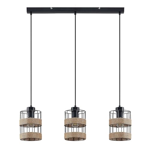 Lindby Pendelleuchte 'Espinia' (Modern) in Schwarz aus Metall u.a. für Wohnzimmer & Esszimmer (3 flammig, E27) - Deckenlampe, Esstischlampe, Hängelampe, Hängeleuchte, Wohnzimmerlampe von Lindby