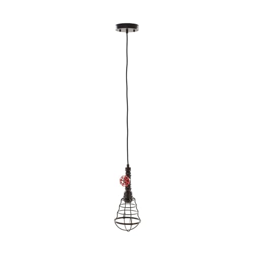 Lindby Pendelleuchte 'Josip' (Vintage, Industriell) in Schwarz aus Metall u.a. für Wohnzimmer & Esszimmer (1 flammig, E27) - Deckenlampe, Esstischlampe, Hängelampe, Hängeleuchte, Wohnzimmerlampe von Lindby