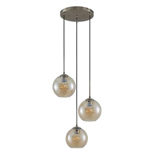 Lindby Pendelleuchte 'Jurian' (Modern) in Creme aus Metall u.a. für Wohnzimmer & Esszimmer (3 flammig, E27) - Deckenlampe, Esstischlampe, Hängelampe, Hängeleuchte, Wohnzimmerlampe von Lindby