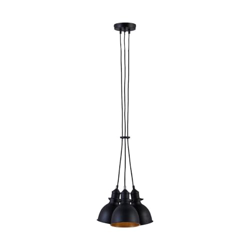 Lindby Pendelleuchte 'Lira' (Vintage, Industriell) in Schwarz aus Metall u.a. für Wohnzimmer & Esszimmer (3 flammig, E27) - Deckenlampe, Esstischlampe, Hängelampe, Hängeleuchte, Wohnzimmerlampe von Lindby