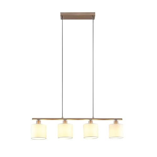 Lindby Pendelleuchte Stannis (Modern) in Weiß aus Metall (4 flammig, E14) - Textil Hängeleuchte Esstischlampe Hängelampe Wohnzimmerleuchte von Lindby