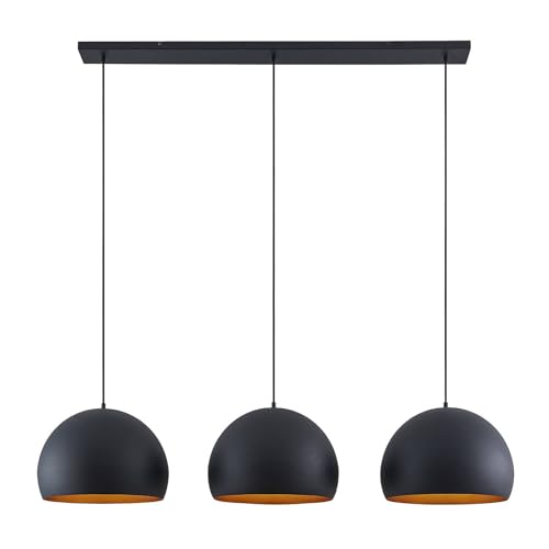 Lindby Pendelleuchte 'Tarjei' (Modern) in Schwarz aus Metall u.a. für Wohnzimmer & Esszimmer (3 flammig, E27) - Deckenlampe, Esstischlampe, Hängelampe, Hängeleuchte, Wohnzimmerlampe von Lindby