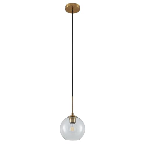 Lindby Pendelleuchte 'Tiruma' (Modern) in Bronze aus Metall u.a. für Wohnzimmer & Esszimmer (1 flammig, E27) - Glas Hängelampe, Esstischlampe, Hängeleuchte, Wohnzimmerlampe von Lindby