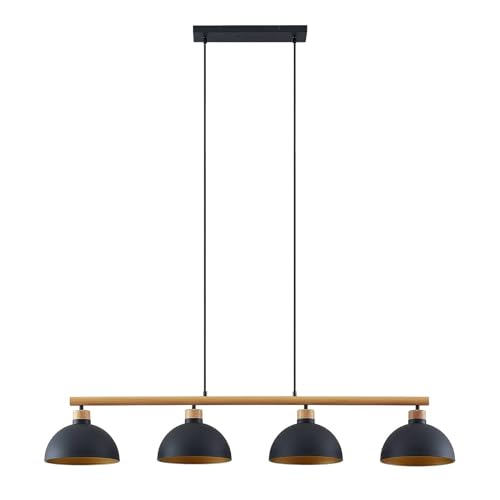 Lindby Pendelleuchte 'Tirzana' (Retro, Vintage, Antik) in Schwarz aus Metall u.a. für Wohnzimmer & Esszimmer (4 flammig, E27) - Deckenlampe, Esstischlampe, Hängelampe, Hängeleuchte, Wohnzimmerlampe von Lindby