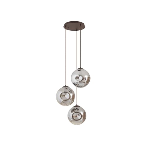 Lindby Pendelleuchte 'Valentina' (Modern) in Alu aus Glas u.a. für Küche (3 flammig, E27) - Hängelampe, Esstischlampe, Hängeleuchte, Küchenleuchte von Lindby