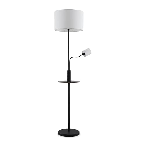 Lindby Stehlampe Aovanmit USB Anschluss (Modern) in Schwarz aus Metall (1 flammig, E27) - Textil Stehleuchte Floor Lamp Standleuchte Wohnzimmerlampe Wohnzimmerleuchte von Lindby