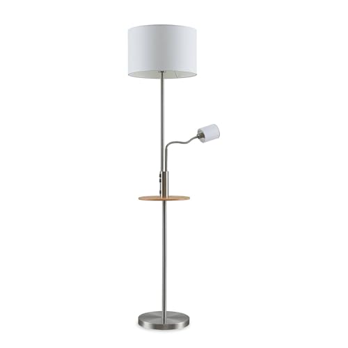 Lindby Stehlampe Aovanmit USB Anschluss (Modern) in Alu aus Metall (1 flammig, E27) - Textil Stehleuchte Floor Lamp Standleuchte Wohnzimmerlampe Wohnzimmerleuchte von Lindby
