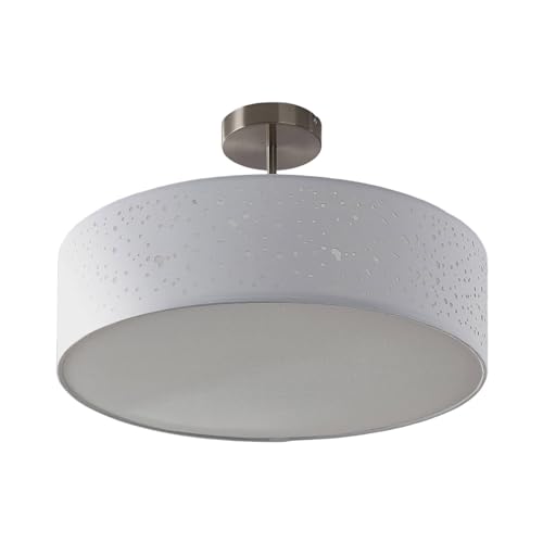 Lindby Stoff Deckenlampe rund 50,5 cm, weiß Textil-Sternenhimmel 3x E27 max. 60W ohne Leuchtmittel Textil Deckenleuchte Schlafzimmer Lindby Stoff Deckenlampe rund 50,5 cm, weiß Textil-Sternenhimmel 3x E27 max. 60W ohne Leuchtmittel Textil Deckenleuchte Schlafzimmer von Lindby