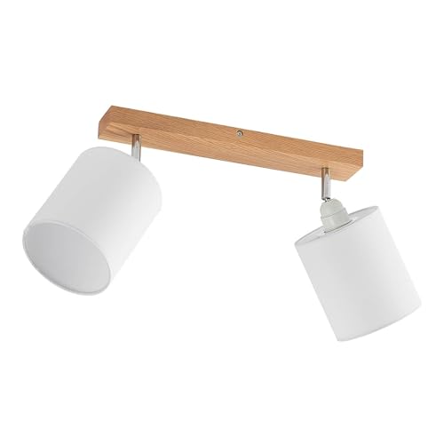Lindby Strahler 'Imarin' (Skandinavisch) aus Holz u.a. für Wohnzimmer & Esszimmer (2 flammig, E27) - Deckenlampe, Deckenleuchte, Lampe, Spot, Wohnzimmerlampe von Lindby