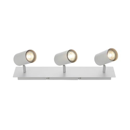 Lindby Strahler 'Joffrey' (Modern) in Weiß aus Metall u.a. für Wohnzimmer & Esszimmer (3 flammig, GU10) - Deckenlampe, Deckenleuchte, Lampe, Spot, Wohnzimmerlampe von Lindby