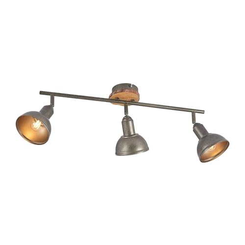 Lindby Strahler 'Nesrin' (Landhaus, Vintage, Rustikal) in Alu aus Metall u.a. für Wohnzimmer & Esszimmer (3 flammig, E14) - Deckenlampe, Deckenleuchte, Lampe, Spot, Wohnzimmerlampe von Lindby