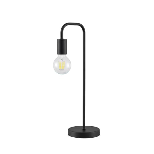 Lindby Tischlampe 'Erivana' (Retro, Vintage, Antik) in Schwarz aus Metall u.a. für Wohnzimmer & Esszimmer (1 flammig, E27) - Tischleuchte, Schreibtischlampe, Nachttischlampe, Wohnzimmerlampe von Lindby