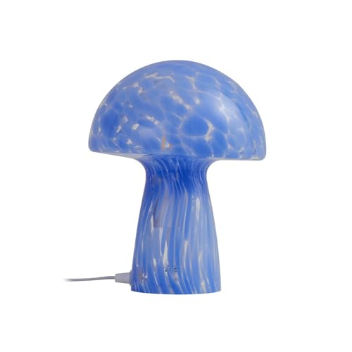 Lindby Tischlampe Hubi (Modern) in Blau aus Glas (1 flammig, E27) - Tischleuchte Schreibtischlampe Nachttischlampe Wohnzimmerleuchte von Lindby