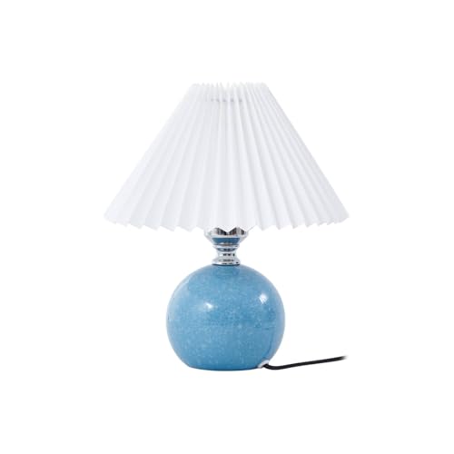 Lindby Tischlampe Kerimi (Skandinavisch) in Blau aus Keramik (1 flammig, E27) - Tischleuchte Schreibtischlampe Nachttischlampe Wohnzimmerleuchte von Lindby