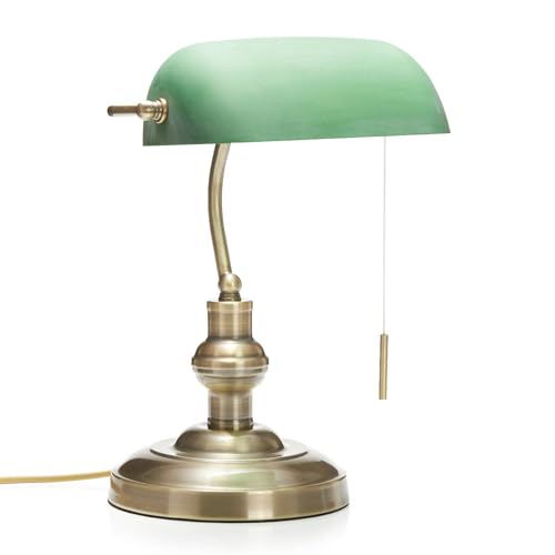 Lindby Tischlampe 'Milenka' (Retro, Vintage, Antik) in Bronze aus Metall u.a. für Wohnzimmer & Esszimmer (1 flammig, E27) - Tischleuchte, Schreibtischlampe, Nachttischlampe, Wohnzimmerlampe von Lindby