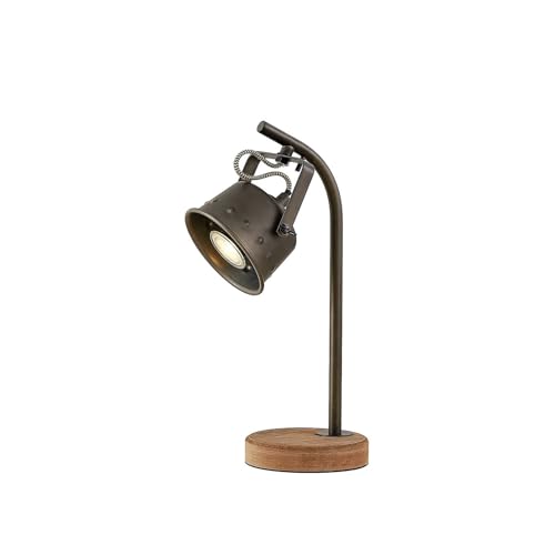 Lindby Tischlampe 'Rubinjo' (Retro, Vintage, Antik) aus Holz u.a. für Wohnzimmer & Esszimmer (1 flammig, GU10) - Tischleuchte, Schreibtischlampe, Nachttischlampe, Wohnzimmerlampe von Lindby