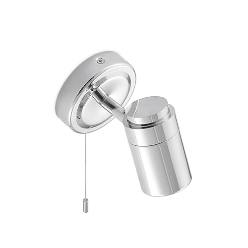 Lindby Wandleuchte, Wandlampe Bad Remilan (spritzwassergeschützt (Modern) in Chrom aus Metall (1 flammig GU10) - Wandleuchten Spiegelleuchte Badezimmer Wandbeleuchtung Wohnzimmerleuchte von Lindby