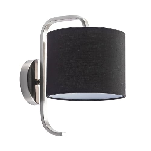 Lindby Wandleuchte, Wandlampe Innen 'Jevanna' (Modern) in Alu aus Metall u.a. für Wohnzimmer & Esszimmer (1 flammig, E27) - Textil Wandleuchten, Wandstrahler, Wandbeleuchtung Schlafzimmer / von Lindby