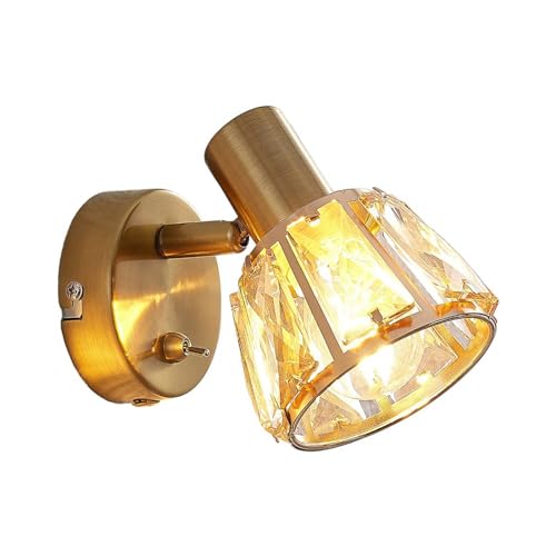 Lindby Wandleuchte, Wandlampe Innen 'Kosta' (Modern) in Gold/Messing aus Metall u.a. für Wohnzimmer & Esszimmer (1 flammig, E14) - Wandstrahler, Wandbeleuchtung Schlafzimmer, Wohnzimmerlampe von Lindby