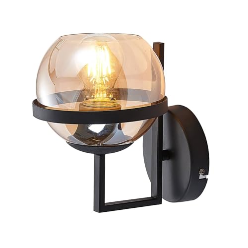 Lindby Wandleuchte, Wandlampe Innen 'Marinka' (Modern) in Schwarz aus Metall u.a. für Wohnzimmer & Esszimmer (1 flammig, E27) - Wandstrahler, Wandbeleuchtung Schlafzimmer /, Wohnzimmerlampe von Lindby