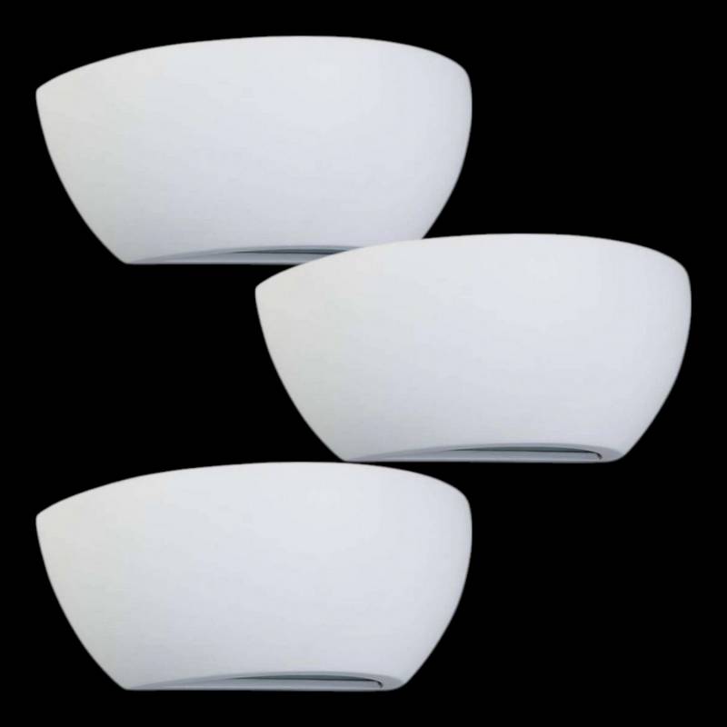 Lindby Wandleuchte Felia Gipsleuchte Weiß Wandleuchte Wandlicht E14 3 Stück B-Ware von Lindby