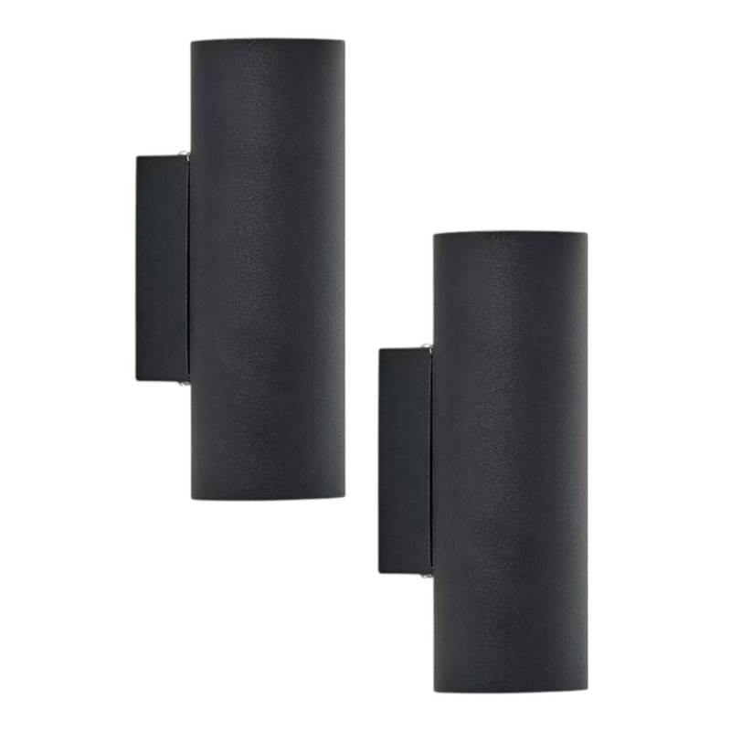 Lindby Wandleuchte Wandlampe Lampe Gu10 2 X 35 W Schwarz Dimmbar Ip20 2 Stück B-Ware von Lindby