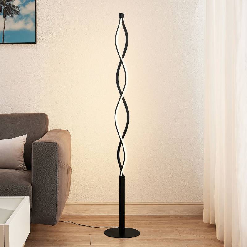 Lindby Welina Led Stehleuchte Standlampe Stehlampe Standleuchte Gedreht Schw256 B-Ware von Lindby