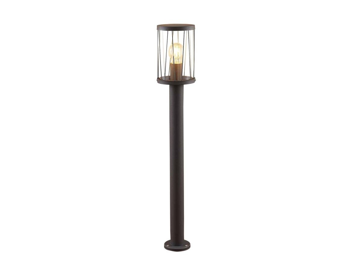 Lindby - Yonan Außen Pollerleuchte H80 Dark Grey/Clear Lindby von Lindby