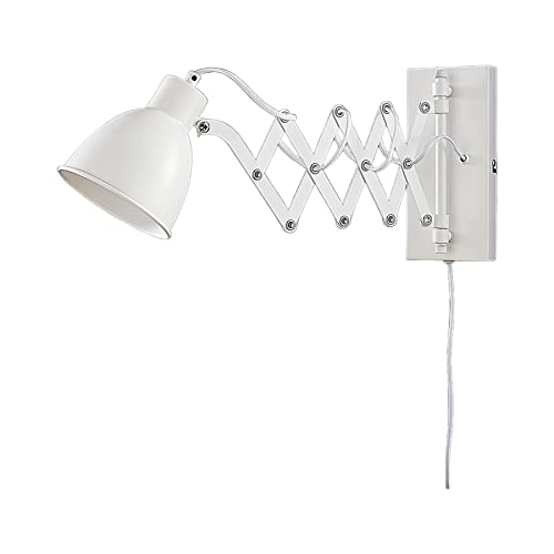 Lindby ausziehbare Wandlampe, Wandleuchte Scherenarm, Nachttischlampe Wand, 1x E14 max. 40W, ohne Leuchtmittel, Leselampe drehbar, schwenkbar, Scherenlampe von Lindby