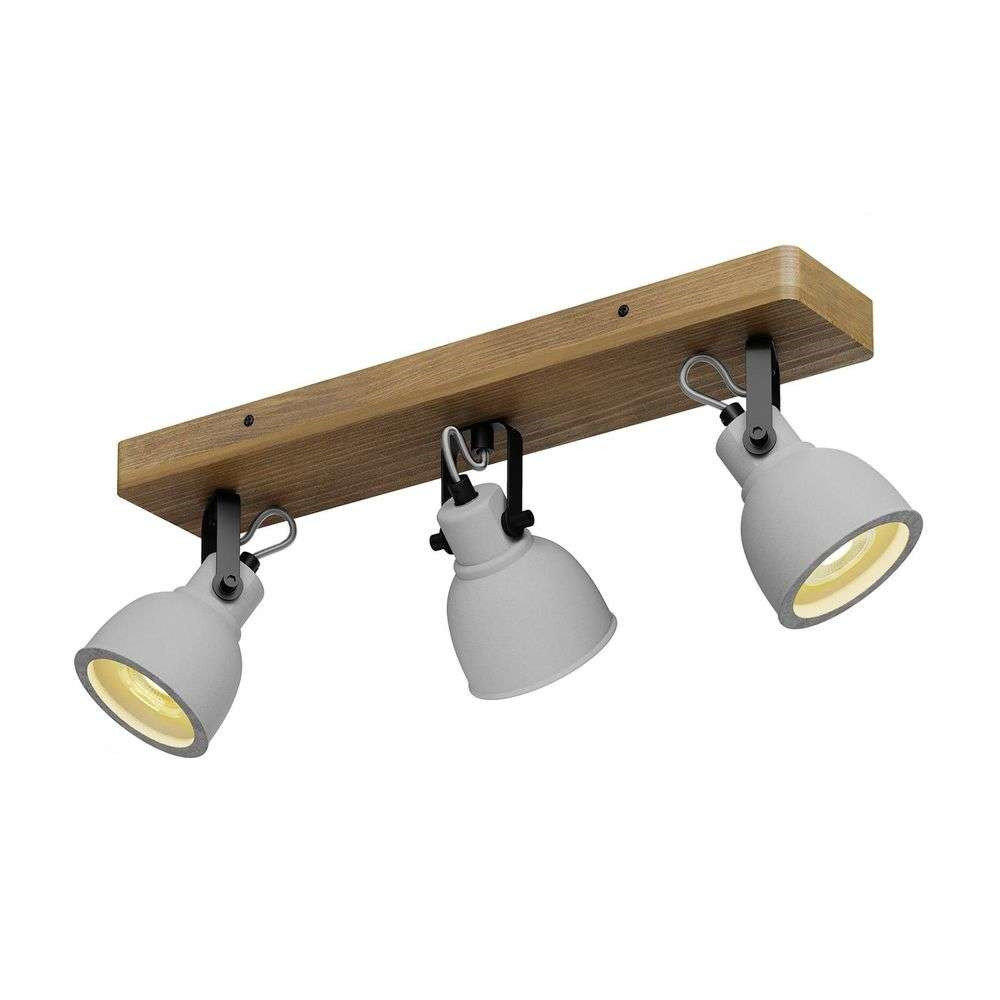 Lindby - Mirka 3 Deckenleuchte Grey/Dark Wood von Lindby