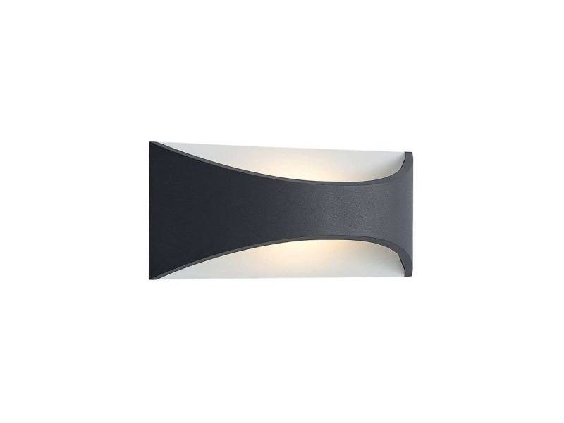 Lindby - Mathea LED Außen Wandleuchte L30 Dark Grey/White Lindby von Lindby