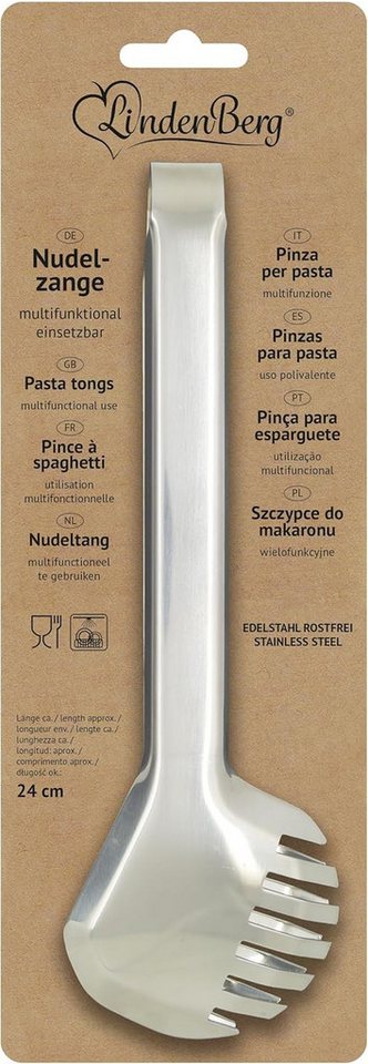LindenBerg Nudelzange Spaghettizange Servierzange 23 cm, Pastazange Gebäckzange, Spaghetti Zange - Küchenzange aus Edelstahl - Küchenhelfer LindenBerg Nudelzange Spaghettizange Servierzange 23 cm, Pastazange Gebäckzange, Spaghetti Zange - Küchenzange aus Edelstahl - Küchenhelfer von LindenBerg