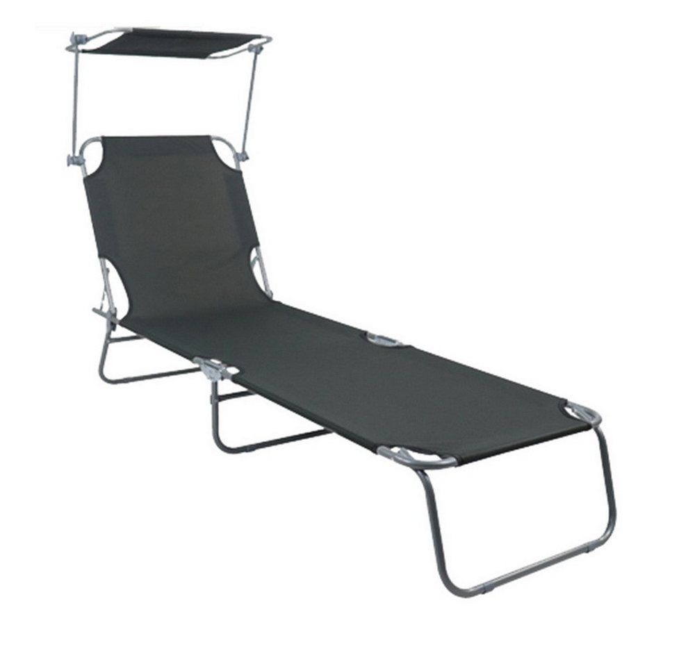 Linder Exclusiv GmbH Campingliege 3-Bein Gartenliege mit Sonnenschutzdach Camping-Liege Linder Exclusiv GmbH Campingliege 3-Bein Gartenliege mit Sonnenschutzdach Camping-Liege von Linder Exclusiv GmbH