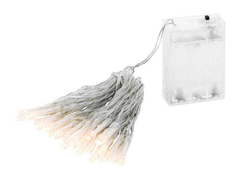 Linder Exclusiv GmbH LED-Lichterkette, Batterie 6/18h Timer 4,35m 30 LEDs warmweiß transparent von Linder Exclusiv GmbH