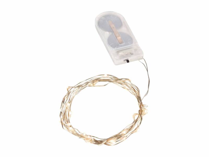 Linder Exclusiv GmbH LED-Lichterkette, Batterie Draht 1,45m 30 LEDs warmweiß für Innen von Linder Exclusiv GmbH