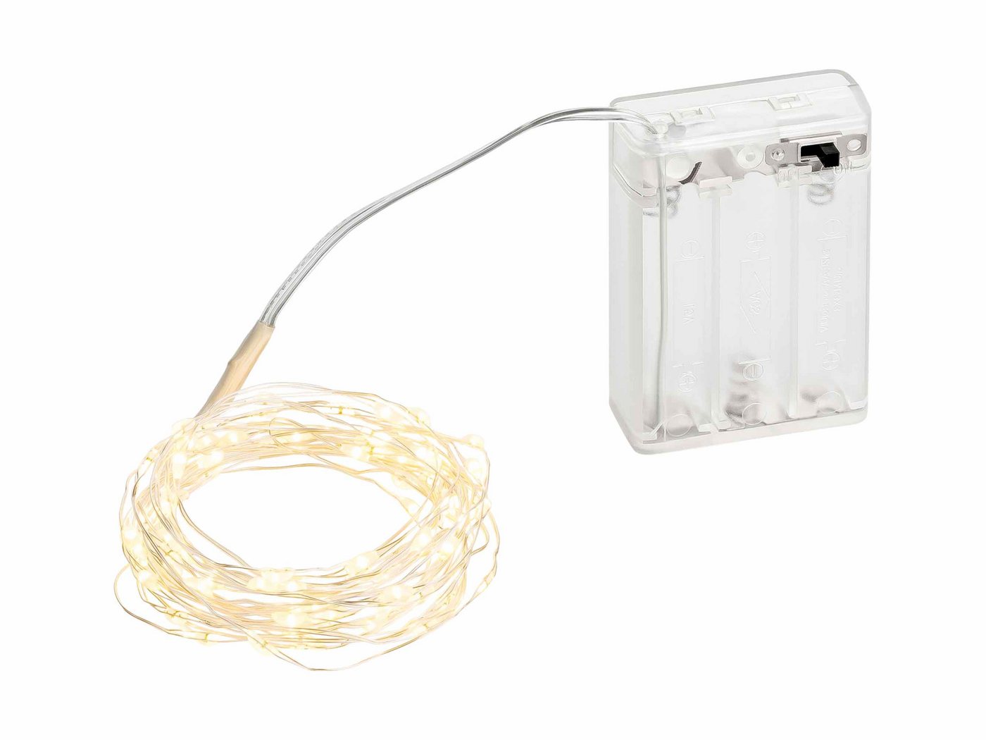 Linder Exclusiv GmbH LED-Lichterkette, Draht silber für Innen 3,95m 80 LEDs warmweiß 2mm Linder Exclusiv GmbH LED-Lichterkette, Draht silber für Innen 3,95m 80 LEDs warmweiß 2mm von Linder Exclusiv GmbH