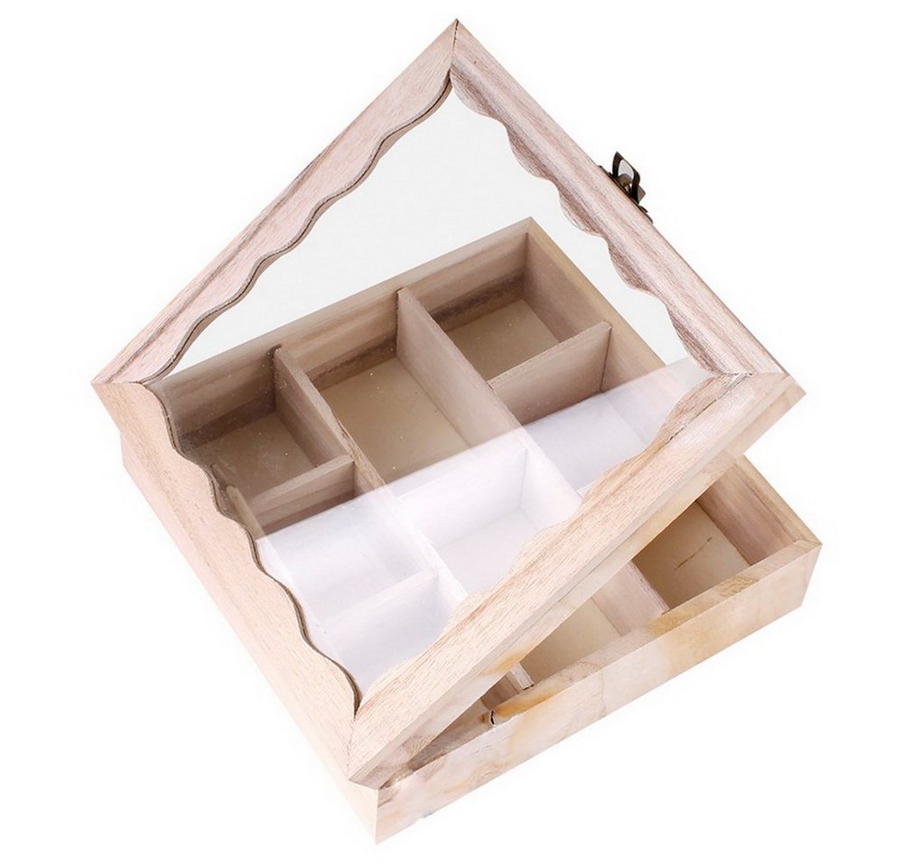 Linder Exclusiv GmbH Teebox Deko Tee-Box aus Holz mit Klappdeckel, transparenter Deckel aus Acrylglas Linder Exclusiv GmbH Teebox Deko Tee-Box aus Holz mit Klappdeckel, transparenter Deckel aus Acrylglas von Linder Exclusiv GmbH