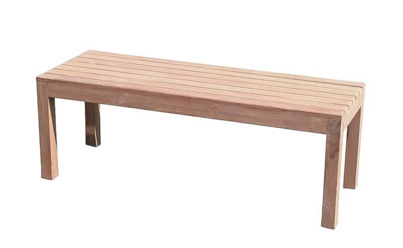 Gartenbank ohne Lehne 3-Sitzer 150 cm in Premium Teak von Linder Exclusiv