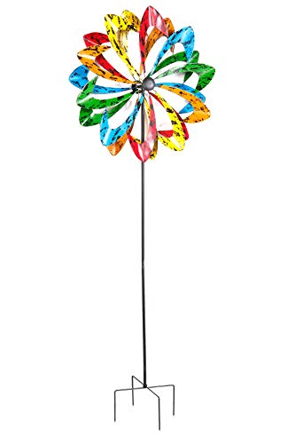 Linder Exclusiv LEX Ø 62 cm Doppel-Windrad 5-farbiges Doppelwindrad Mulitcolor von Linder Exclusiv