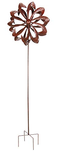 Linder Exclusiv LEX Ø 62 cm XL Doppel-Windrad in antiker Kupferoptik von Linder Exclusiv