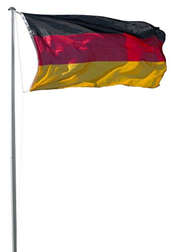 Fahnenmast 4-tlg 6,2m Fahnenstange Flaggenmast inkl. Deutschlandflagge von LINDER