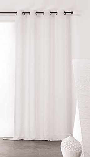 LINDER 0169/10/375FR Uni Natur Ösenschal mit Polyester 150 x 240 cm, weiß, 150 x 240 cm von LINDER